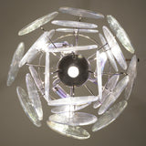 Murano Iridescent Grit Disc Chandelier 24