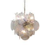 Murano Iridescent Grit Disc Chandelier 24