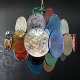 Murano Multicolored Disc Chandelier 36