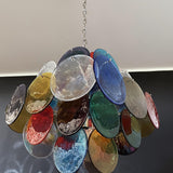 Murano Multicolored Disc Chandelier 36