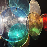 Murano Multicolored Disc Chandelier 36