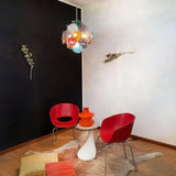 Murano Multicolored Disc Chandelier 36