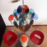 Murano Multicolored Disc Chandelier 36