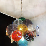 Murano Multicolored Disc Chandelier 36