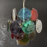Murano Multicolored Disc Chandelier 24