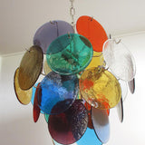 Murano Multicolored Disc Chandelier 24
