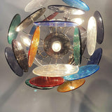 Murano Multicolored Disc Chandelier 24