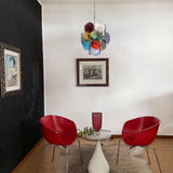 Murano Multicolored Disc Chandelier 24