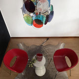 Murano Multicolored Disc Chandelier 24