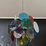 Murano Multicolored Disc Chandelier 24