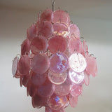 Murano Pink Disc Chandelier 87