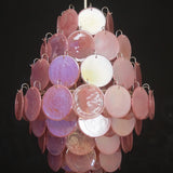 Murano Pink Disc Chandelier 87