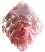 Murano Pink Disc Chandelier 87