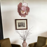 Murano Pink Disc Chandelier 24