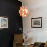 Murano Pink Disc Chandelier 24