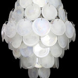 Murano White Disc Chandelier 87