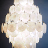 Murano White Disc Chandelier 87