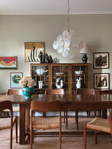 Murano White Disc Chandelier 36