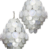 Murano White Disc Chandelier 87