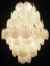 Murano White Disc Chandelier 87