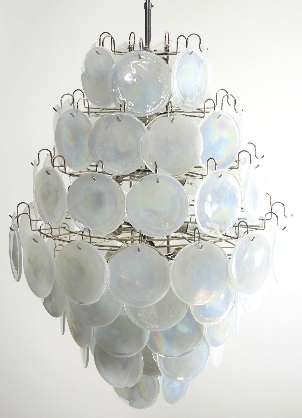 Murano White Disc Chandelier 87