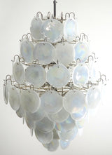 Murano White Disc Chandelier 87