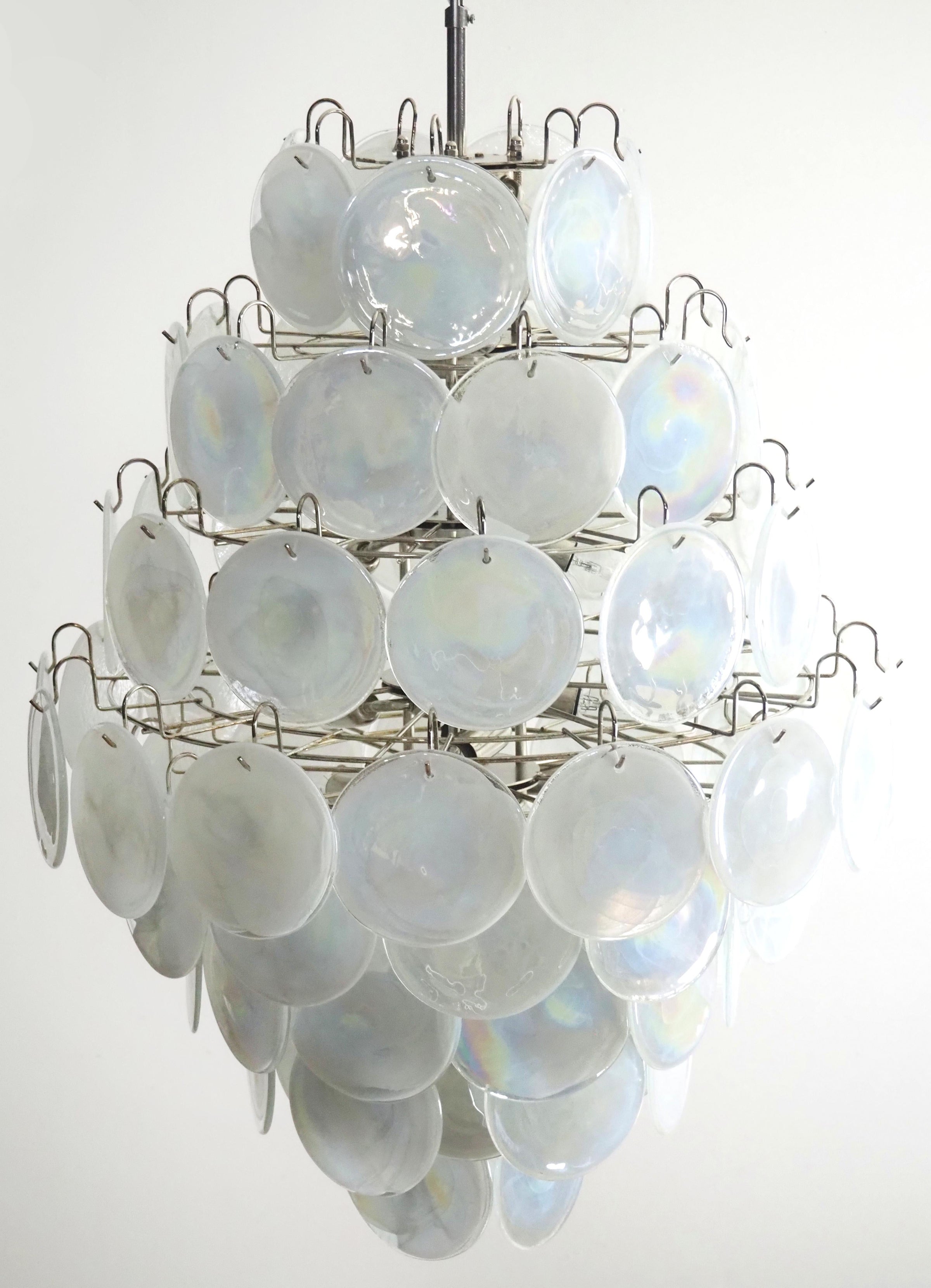 Murano White Disc Chandelier 87