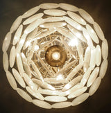 Murano White Disc Chandelier 87