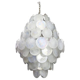 Murano White Disc Chandelier 87