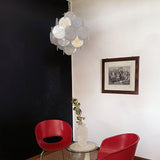 Murano White Disc Chandelier 36