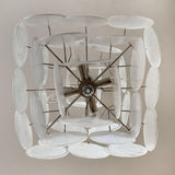 Murano White Disc Chandelier 36