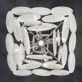 Murano White Disc Chandelier 36