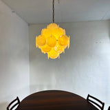 Murano White Disc Chandelier 36