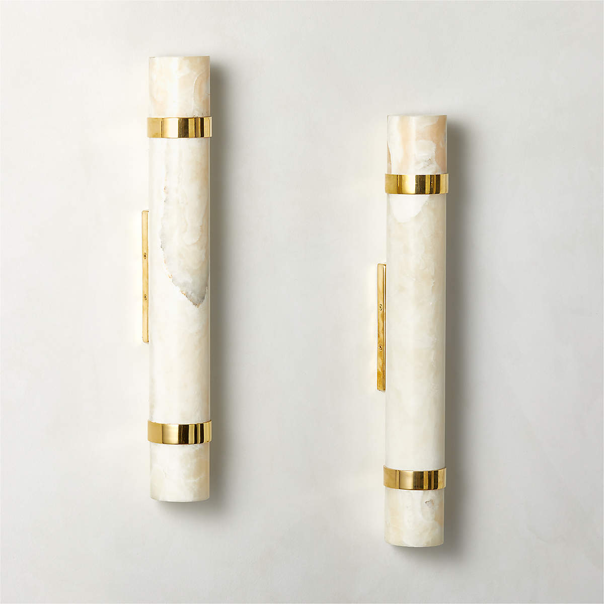 Natalia Onyx and Brass Wall Sconce