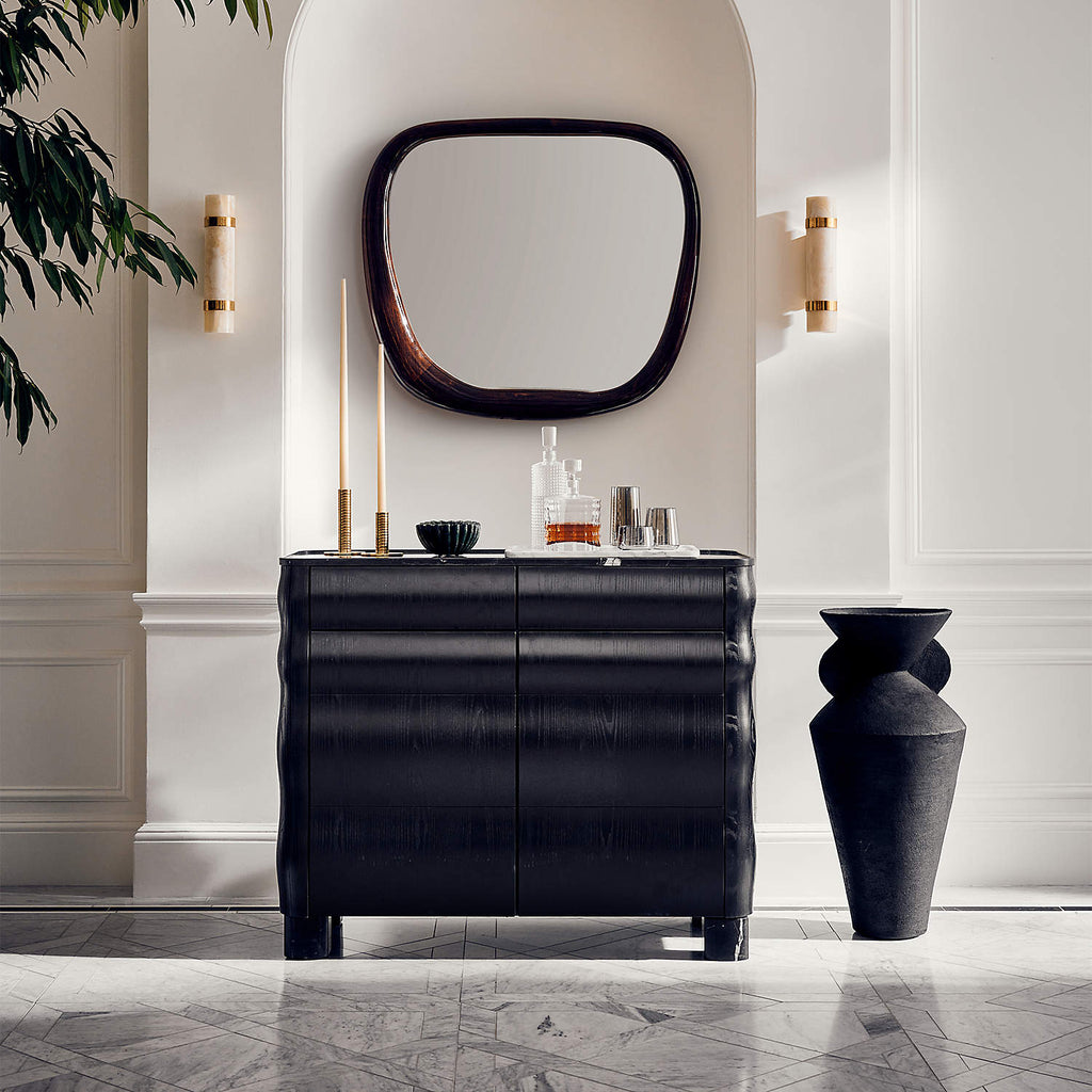 Natalia Onyx and Brass Wall Sconce