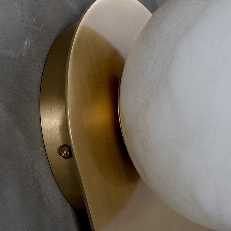 Olive Alabaster Wall Sconce