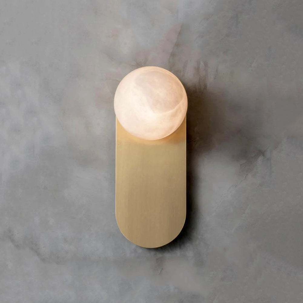 Olive Alabaster Wall Sconce