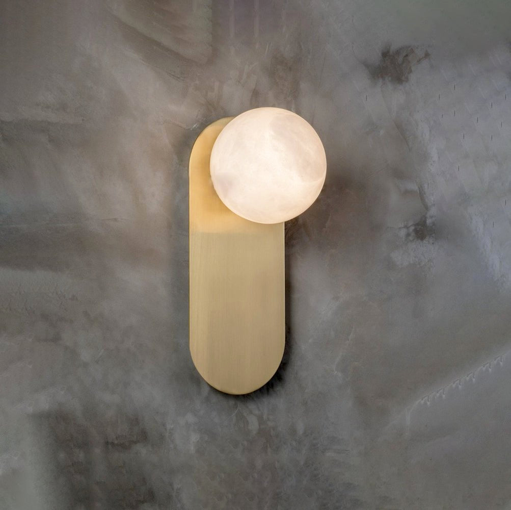 Olive Alabaster Wall Sconce