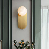 Olive Alabaster Wall Sconce