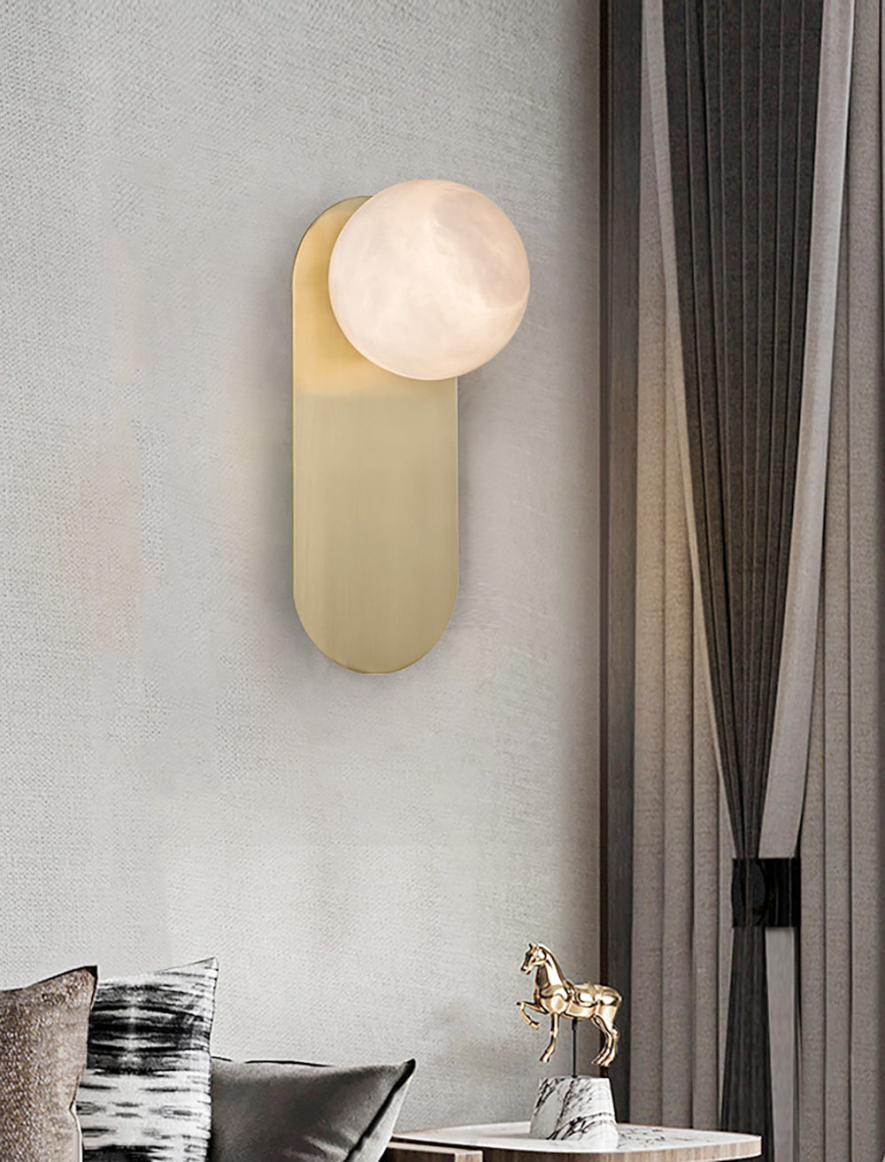 Olive Alabaster Wall Sconce