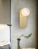 Olive Alabaster Wall Sconce