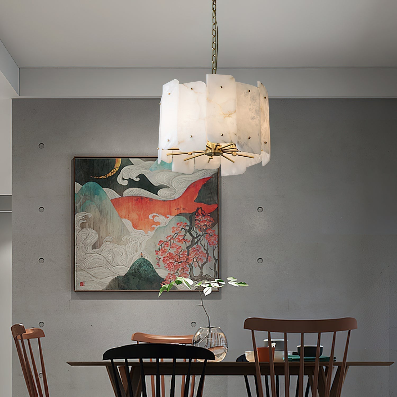 Onie Alabaster Chandelier