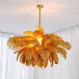 Fero Ostrich Feather Chandelier