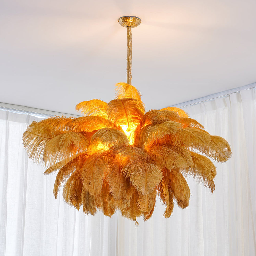 Fero Ostrich Feather Chandelier