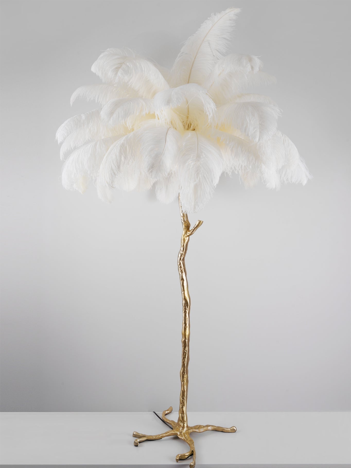 Fero Ostrich Feather Floor Lamp