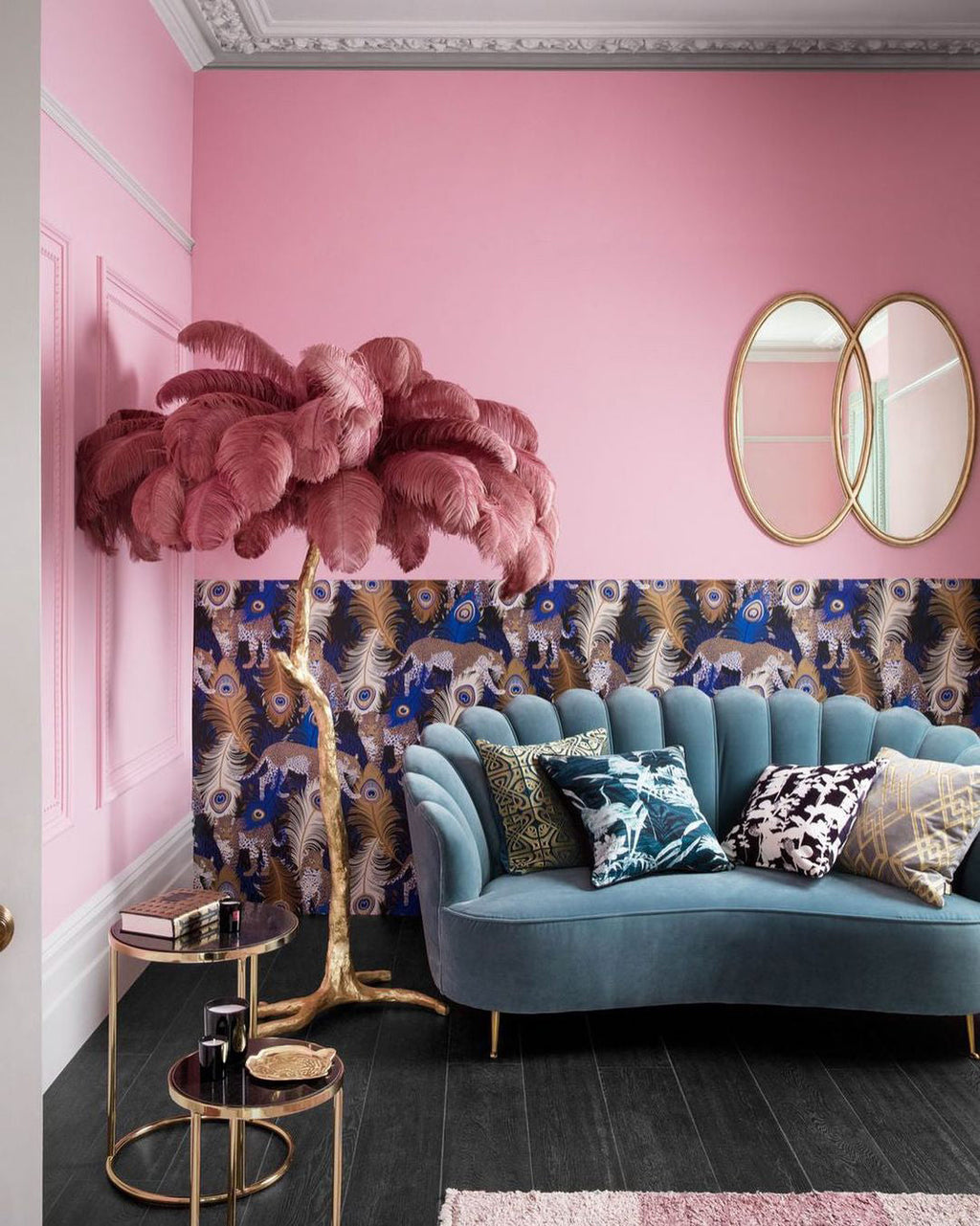Fero Ostrich Feather Floor Lamp