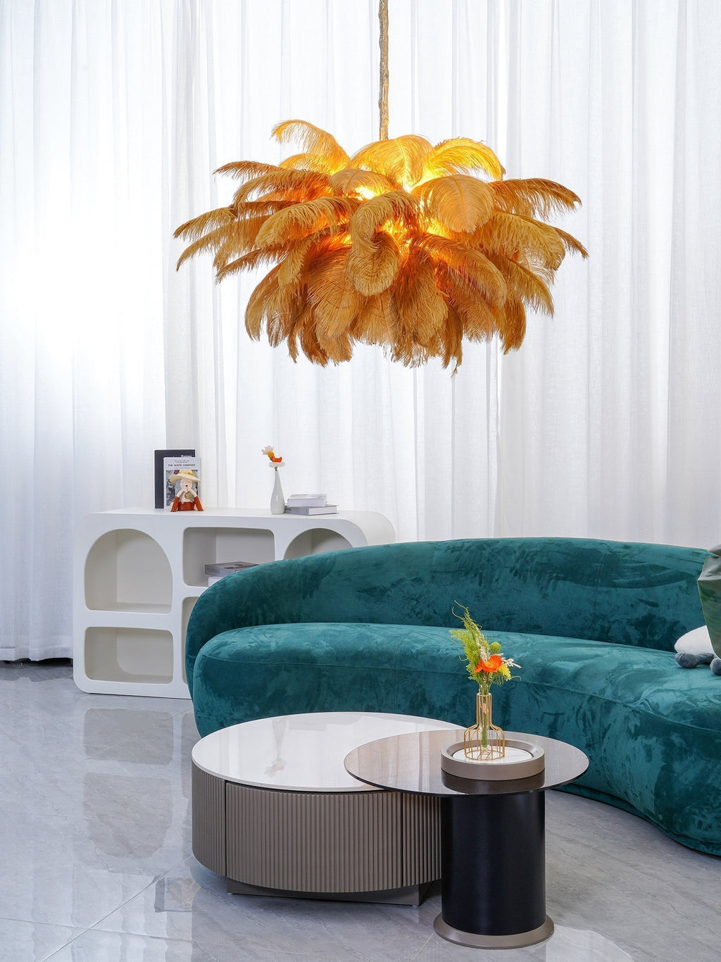 Fero Ostrich Feather Chandelier