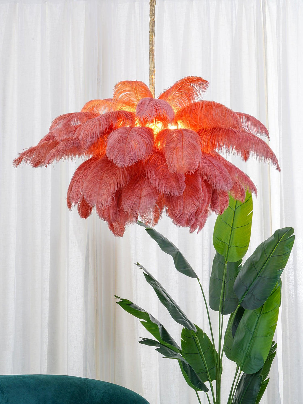 Fero Ostrich Feather Chandelier
