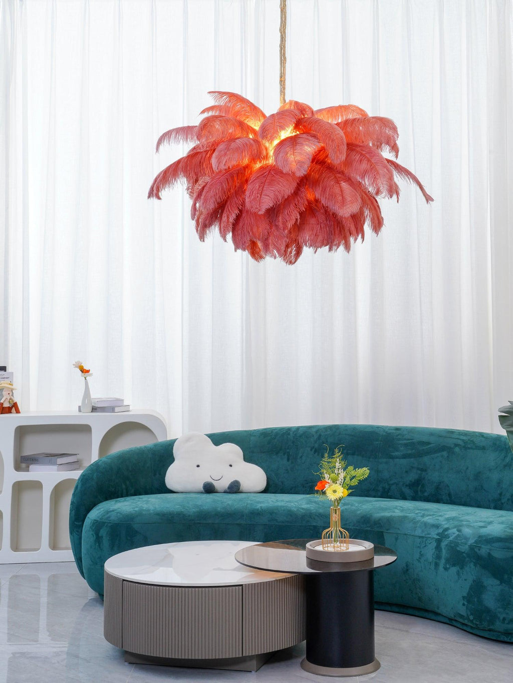 Fero Ostrich Feather Chandelier