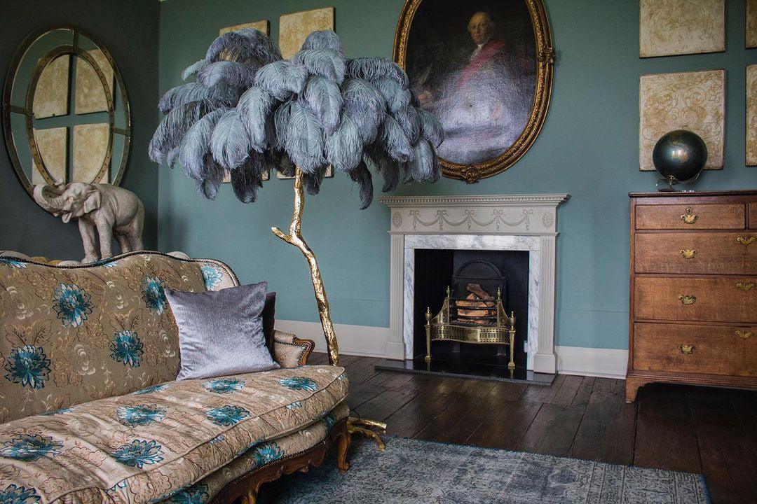 Fero Ostrich Feather Floor Lamp